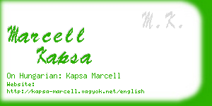 marcell kapsa business card